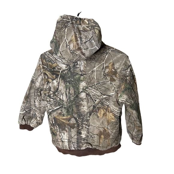 Carhartt Camo Hooded Jacket Kids Medium - Picture 3 of 5